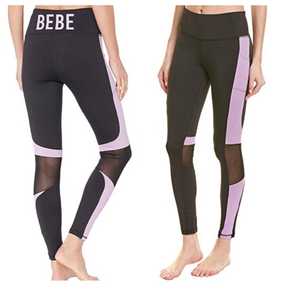 Bebe Sport Color Block Contour Leggings